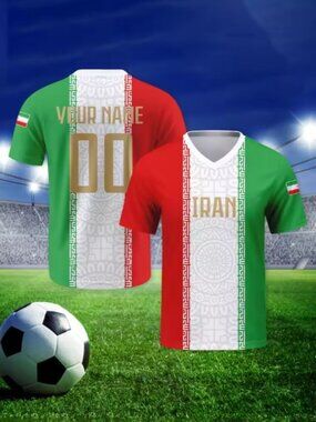 Iran National Team Style Soccer Jersey - Persian Pride Football Shirt